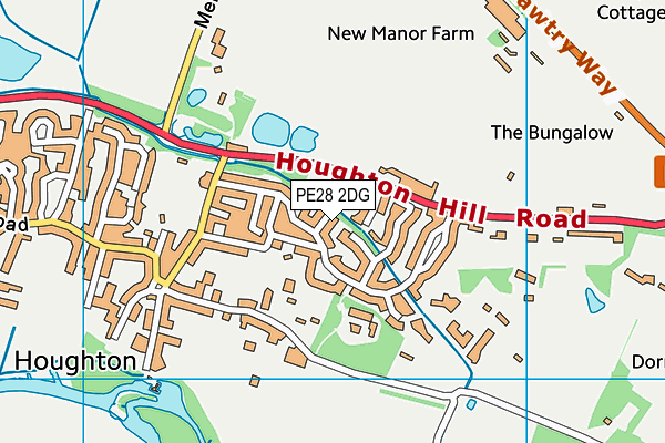 PE28 2DG map - OS VectorMap District (Ordnance Survey)