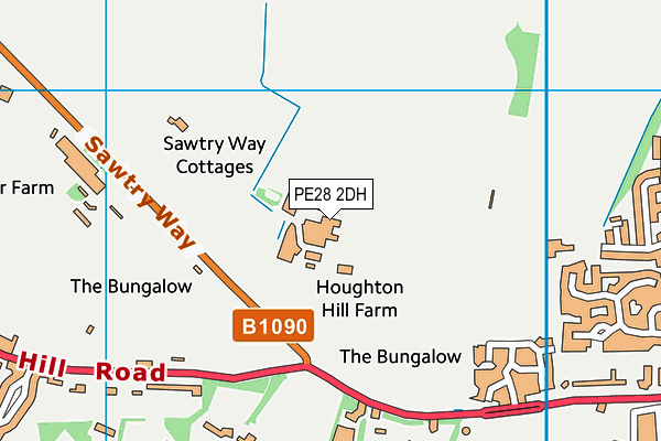 PE28 2DH map - OS VectorMap District (Ordnance Survey)