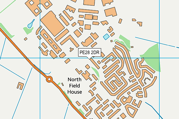 PE28 2DR map - OS VectorMap District (Ordnance Survey)