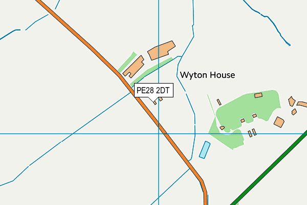 PE28 2DT map - OS VectorMap District (Ordnance Survey)