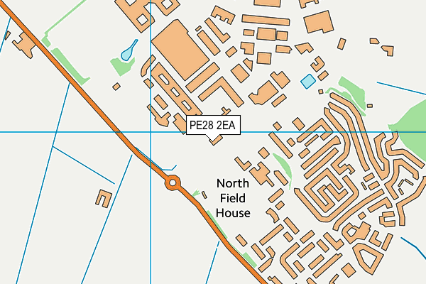 PE28 2EA map - OS VectorMap District (Ordnance Survey)