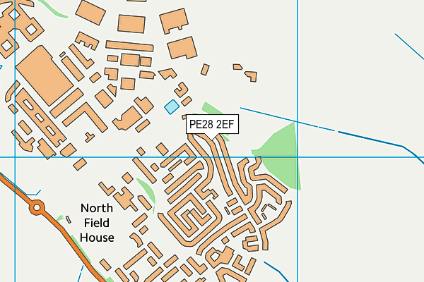 PE28 2EF map - OS VectorMap District (Ordnance Survey)