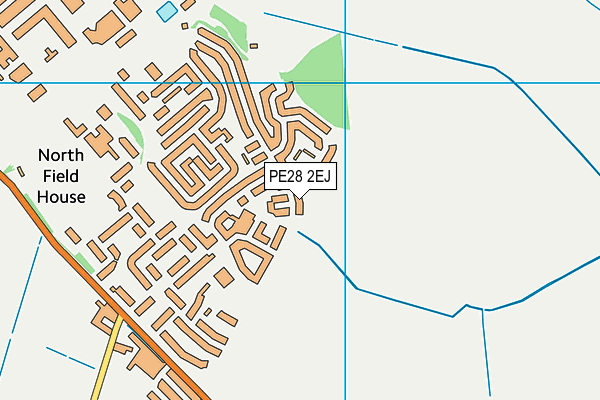 PE28 2EJ map - OS VectorMap District (Ordnance Survey)