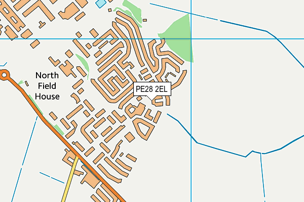 PE28 2EL map - OS VectorMap District (Ordnance Survey)