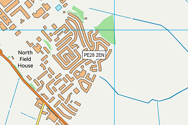 PE28 2EN map - OS VectorMap District (Ordnance Survey)