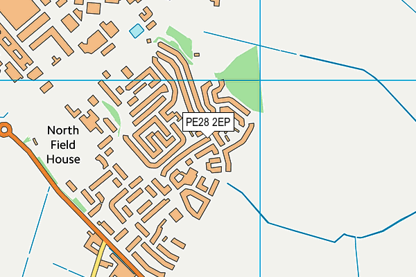 PE28 2EP map - OS VectorMap District (Ordnance Survey)