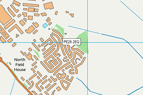 PE28 2EQ map - OS VectorMap District (Ordnance Survey)