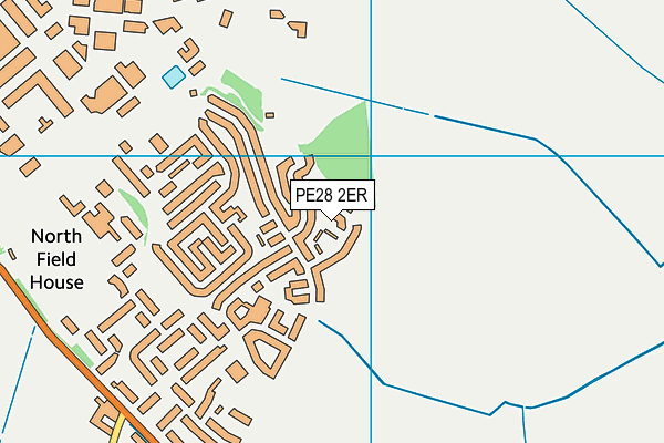 PE28 2ER map - OS VectorMap District (Ordnance Survey)