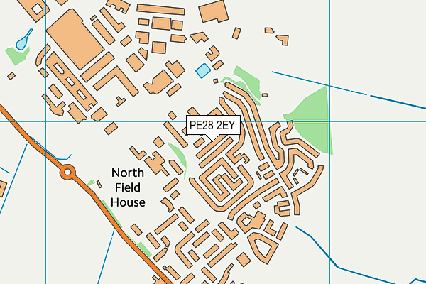 PE28 2EY map - OS VectorMap District (Ordnance Survey)