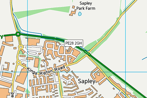 PE28 2GH map - OS VectorMap District (Ordnance Survey)