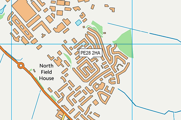 PE28 2HA map - OS VectorMap District (Ordnance Survey)