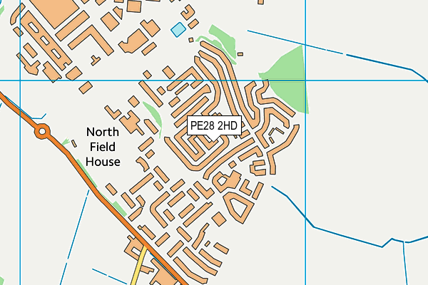 PE28 2HD map - OS VectorMap District (Ordnance Survey)