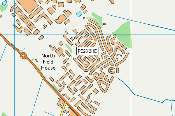 PE28 2HE map - OS VectorMap District (Ordnance Survey)