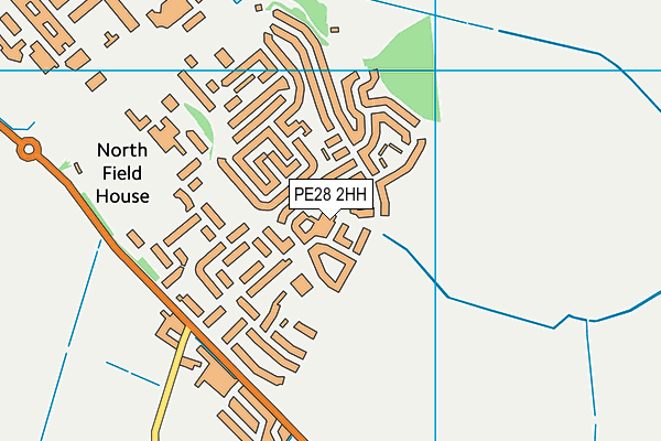 PE28 2HH map - OS VectorMap District (Ordnance Survey)