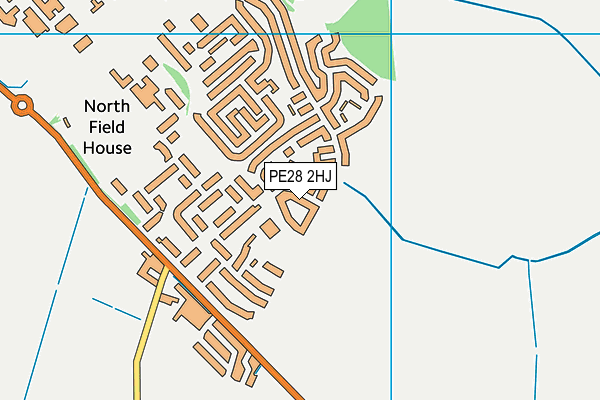 PE28 2HJ map - OS VectorMap District (Ordnance Survey)