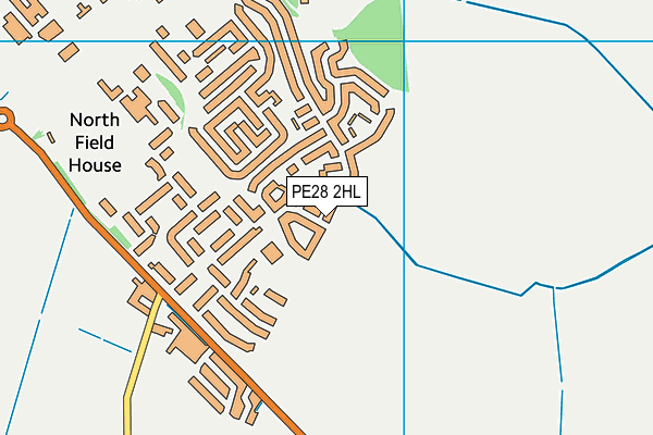 PE28 2HL map - OS VectorMap District (Ordnance Survey)