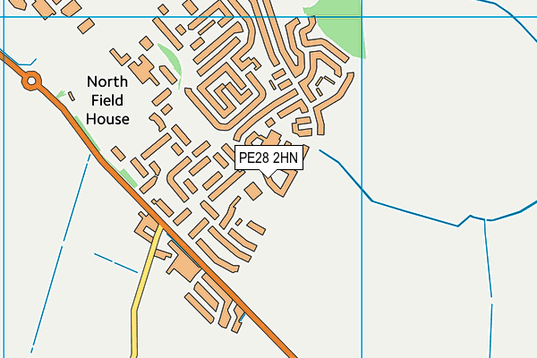 PE28 2HN map - OS VectorMap District (Ordnance Survey)