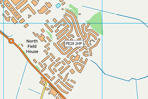 PE28 2HP map - OS VectorMap District (Ordnance Survey)