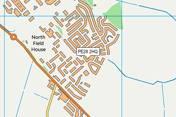 PE28 2HQ map - OS VectorMap District (Ordnance Survey)