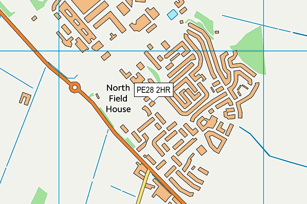 PE28 2HR map - OS VectorMap District (Ordnance Survey)