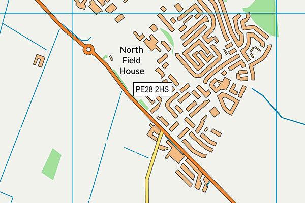 PE28 2HS map - OS VectorMap District (Ordnance Survey)