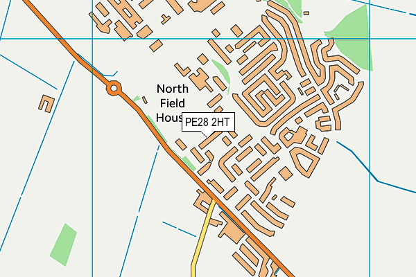 PE28 2HT map - OS VectorMap District (Ordnance Survey)