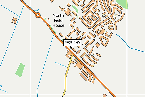 PE28 2HY map - OS VectorMap District (Ordnance Survey)