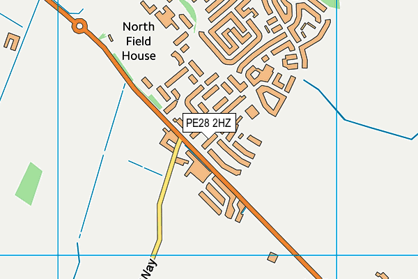 PE28 2HZ map - OS VectorMap District (Ordnance Survey)