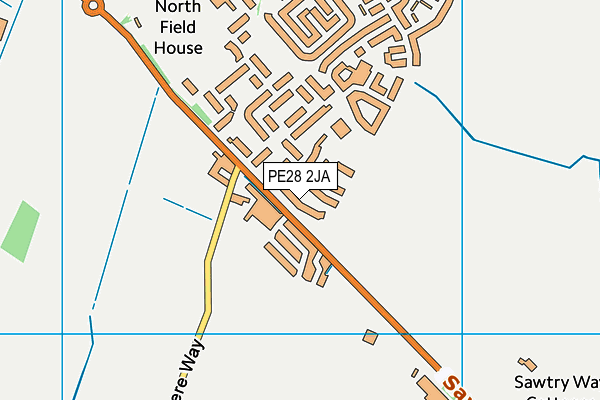 PE28 2JA map - OS VectorMap District (Ordnance Survey)