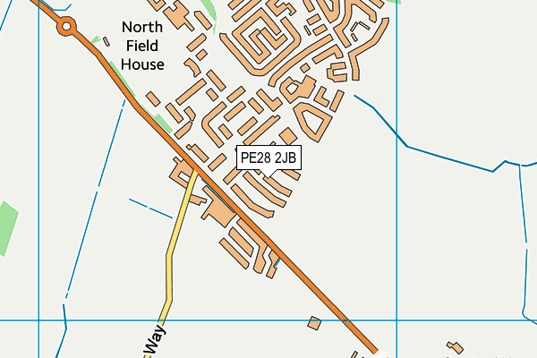 Wyton on the Hill Community Primary School map (PE28 2JB) - OS VectorMap District (Ordnance Survey)