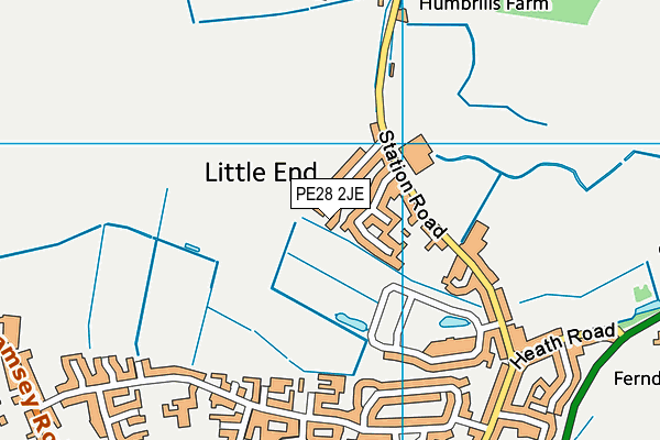 PE28 2JE map - OS VectorMap District (Ordnance Survey)