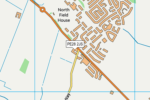 PE28 2JS map - OS VectorMap District (Ordnance Survey)