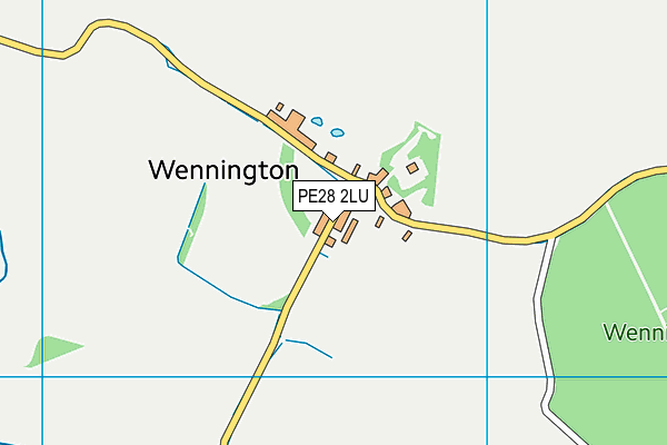 PE28 2LU map - OS VectorMap District (Ordnance Survey)