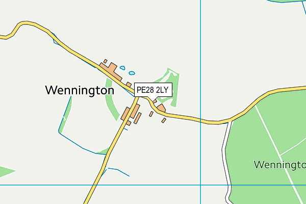 PE28 2LY map - OS VectorMap District (Ordnance Survey)