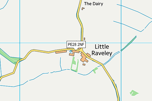PE28 2NF map - OS VectorMap District (Ordnance Survey)