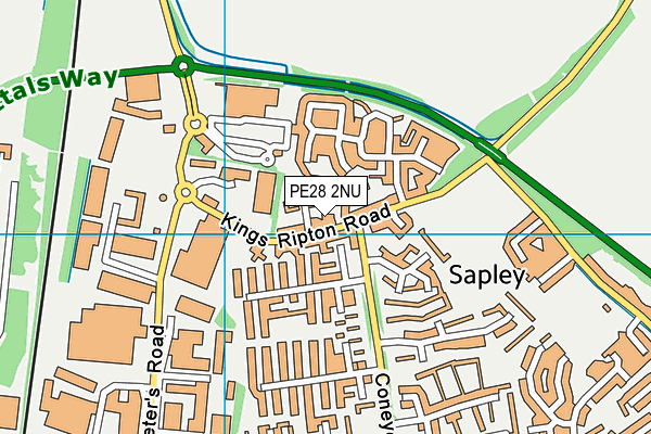 Jubilee Park (Huntingdon Town Fc) map (PE28 2NU) - OS VectorMap District (Ordnance Survey)