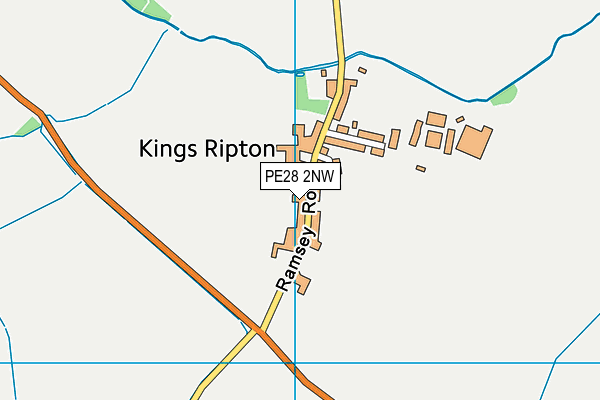 PE28 2NW map - OS VectorMap District (Ordnance Survey)