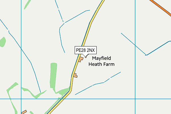 PE28 2NX map - OS VectorMap District (Ordnance Survey)