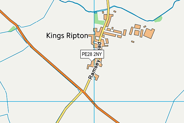 PE28 2NY map - OS VectorMap District (Ordnance Survey)
