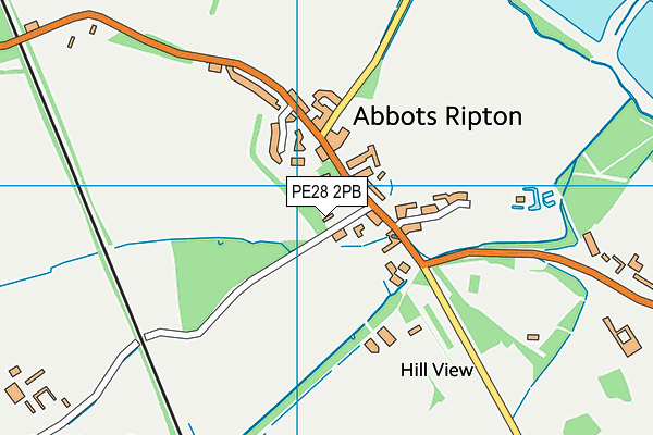 PE28 2PB map - OS VectorMap District (Ordnance Survey)