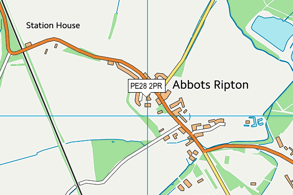 PE28 2PR map - OS VectorMap District (Ordnance Survey)