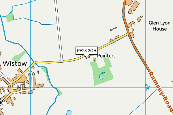 PE28 2QH map - OS VectorMap District (Ordnance Survey)