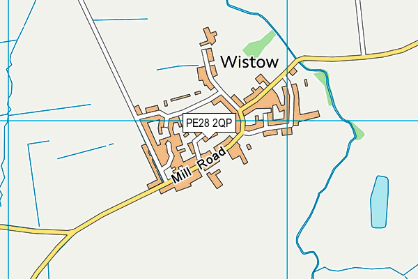 PE28 2QP map - OS VectorMap District (Ordnance Survey)