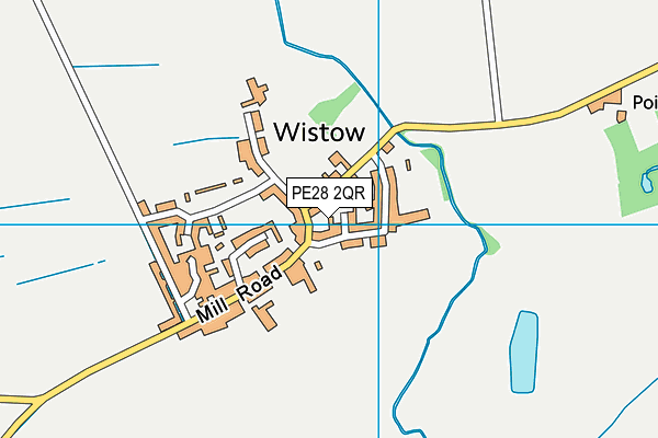 PE28 2QR map - OS VectorMap District (Ordnance Survey)