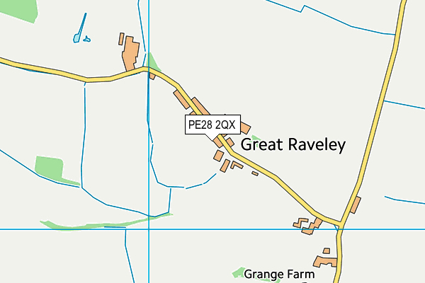 PE28 2QX map - OS VectorMap District (Ordnance Survey)