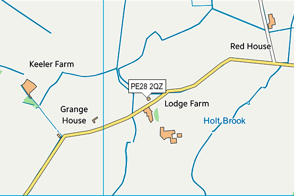 PE28 2QZ map - OS VectorMap District (Ordnance Survey)