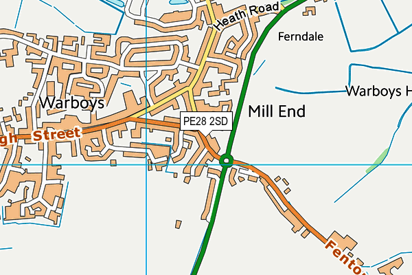 PE28 2SD map - OS VectorMap District (Ordnance Survey)