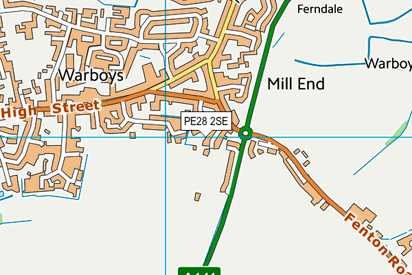 PE28 2SE map - OS VectorMap District (Ordnance Survey)