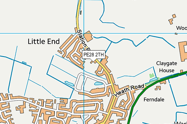 PE28 2TH map - OS VectorMap District (Ordnance Survey)