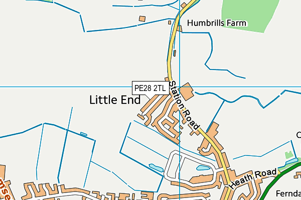 PE28 2TL map - OS VectorMap District (Ordnance Survey)